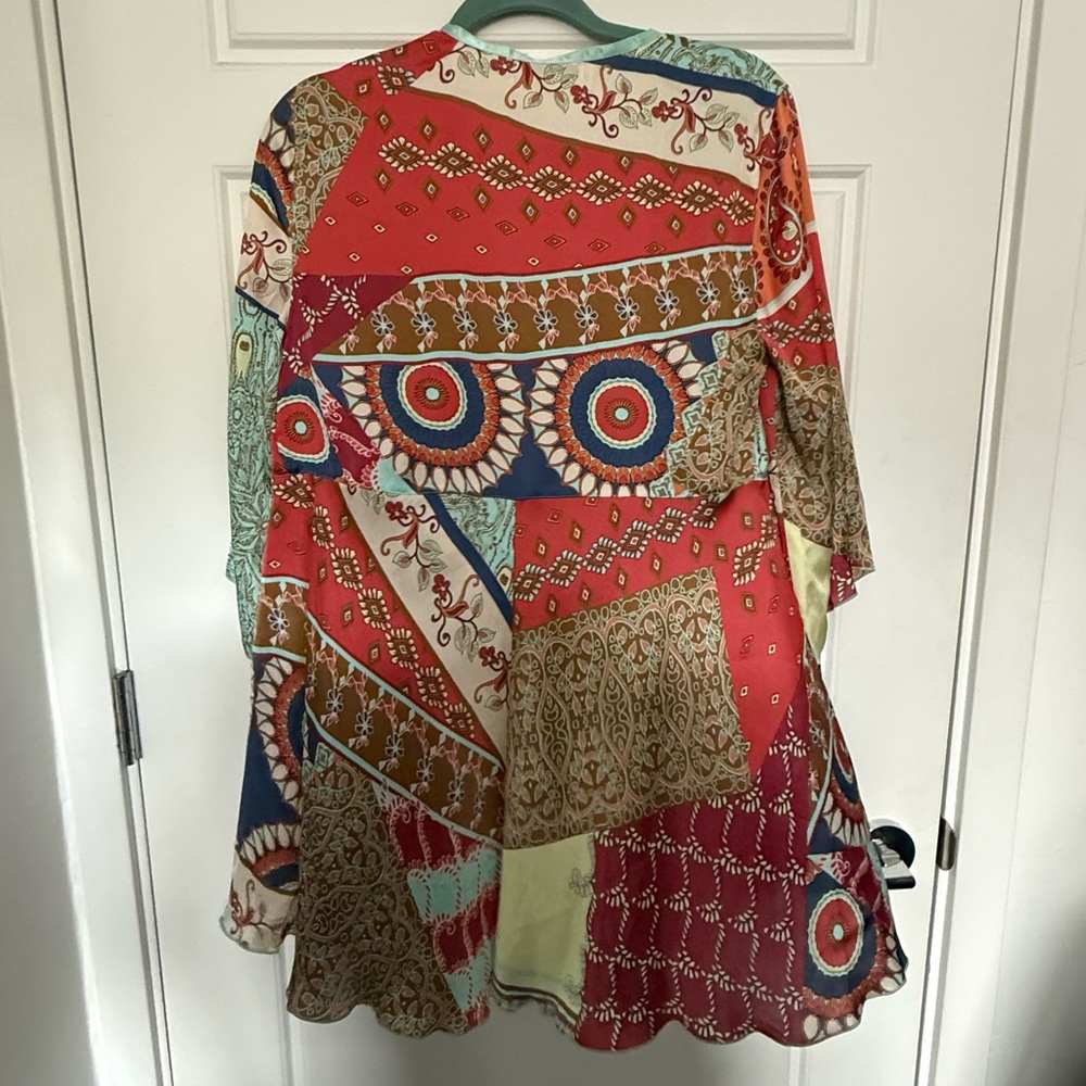 CAbi Multicolor Patchwork Cape - image 7
